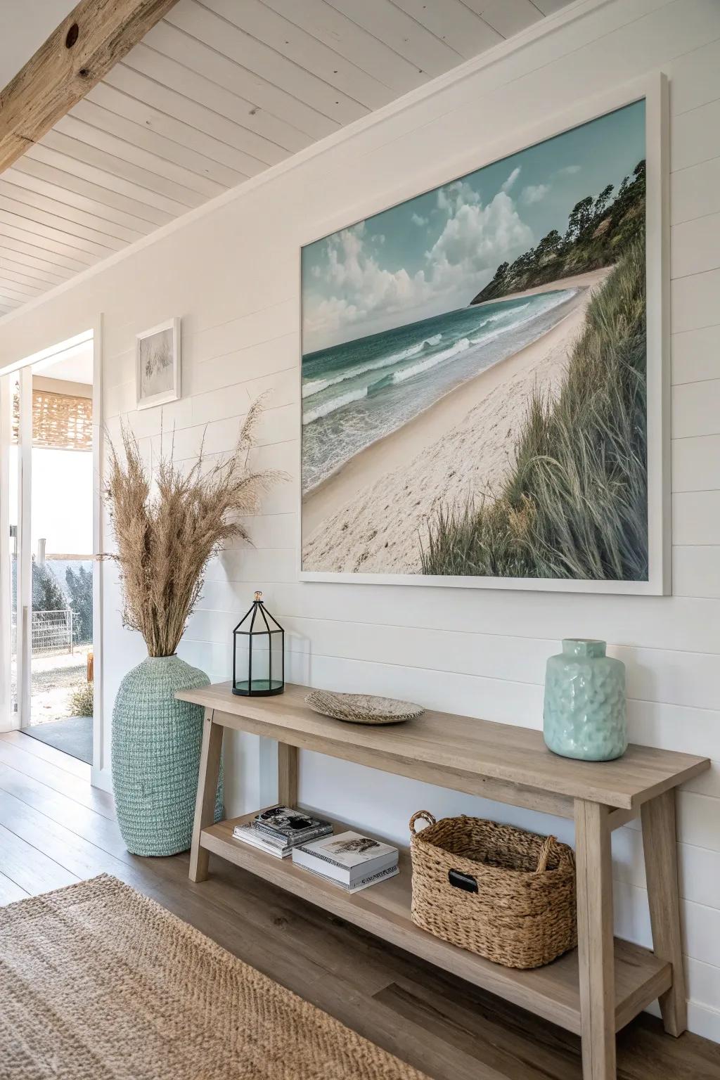Turn your walls into a window to the sea with coastal art. 🎨🌅 #WallArt #CoastalEscape