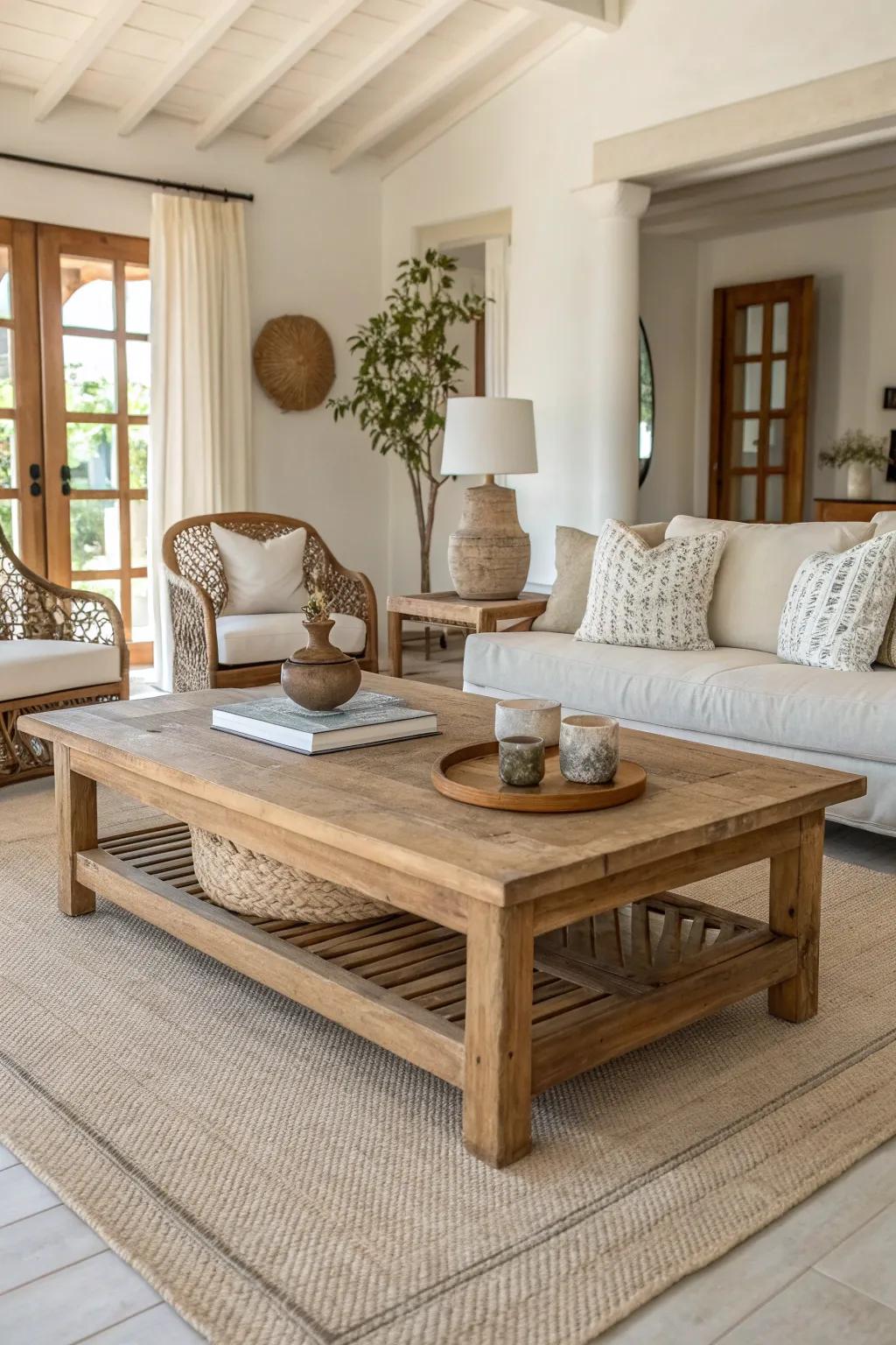 Warm wood tones bring an organic feel to your tropical haven. 🌳🏡 #NaturalWood #TropicalDesign