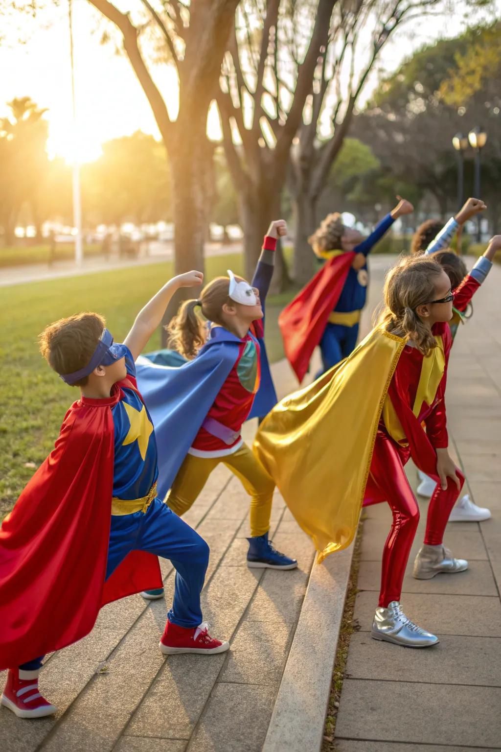 Save the day this Halloween with a team of superheroes! #SuperheroCostume #HalloweenHeroes 🦸‍♀️🦸‍♂️