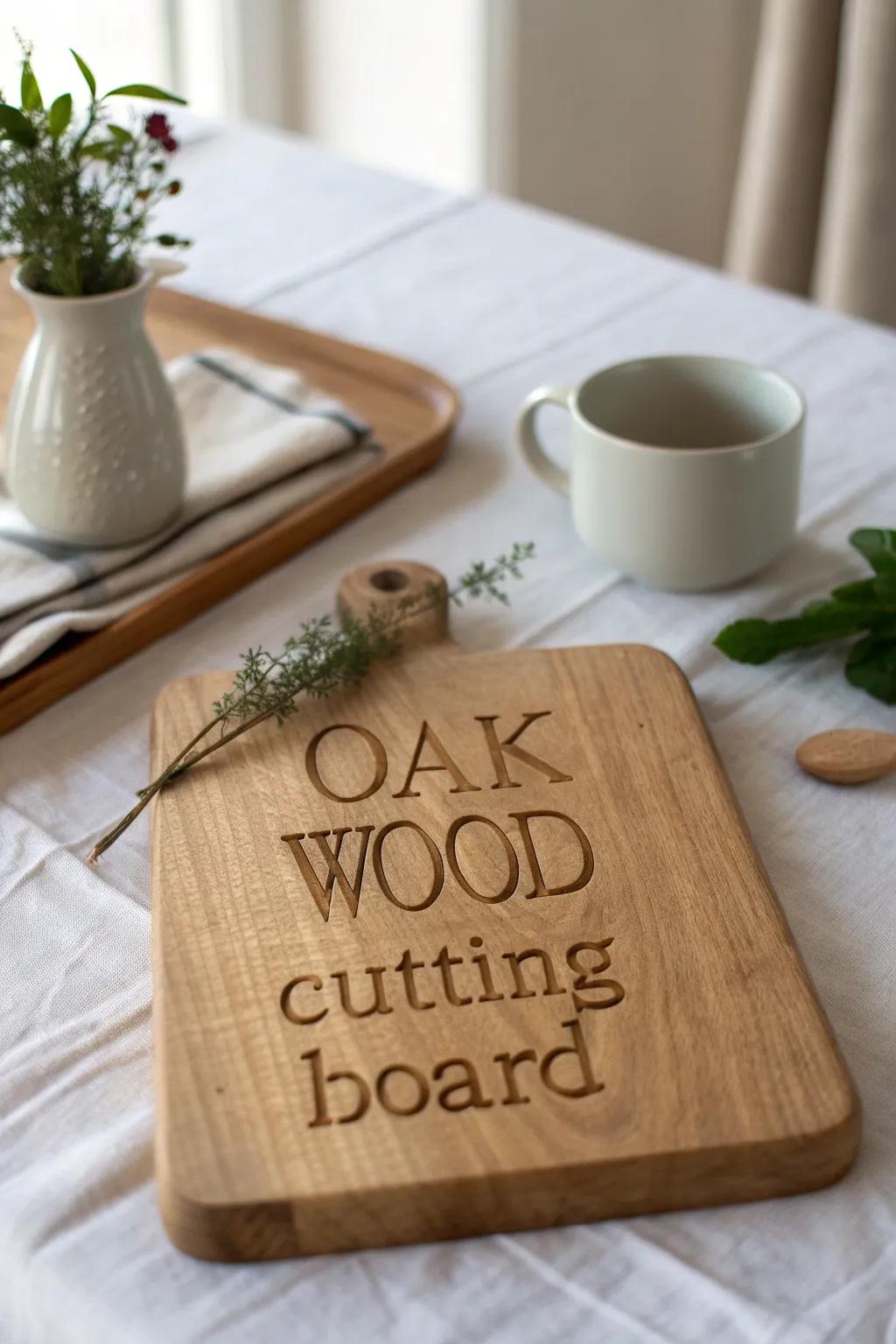 Inspire their daily life with a cutting board engraved with their favorite quote.