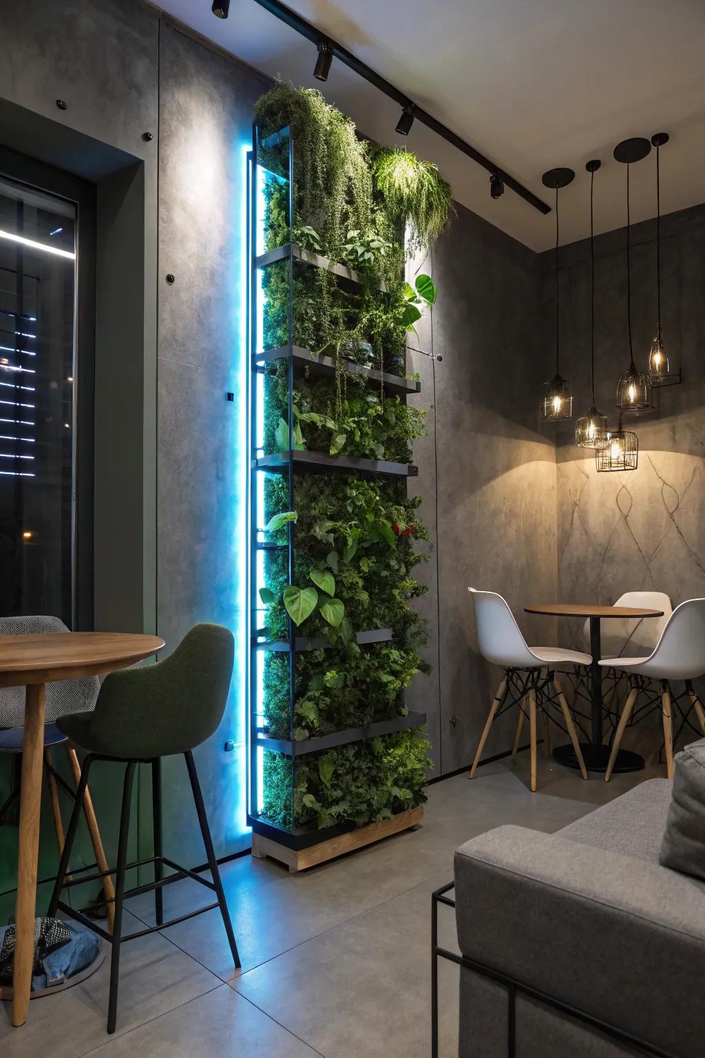 Nature meets technology in a lush, biophilic design that refreshes the senses.