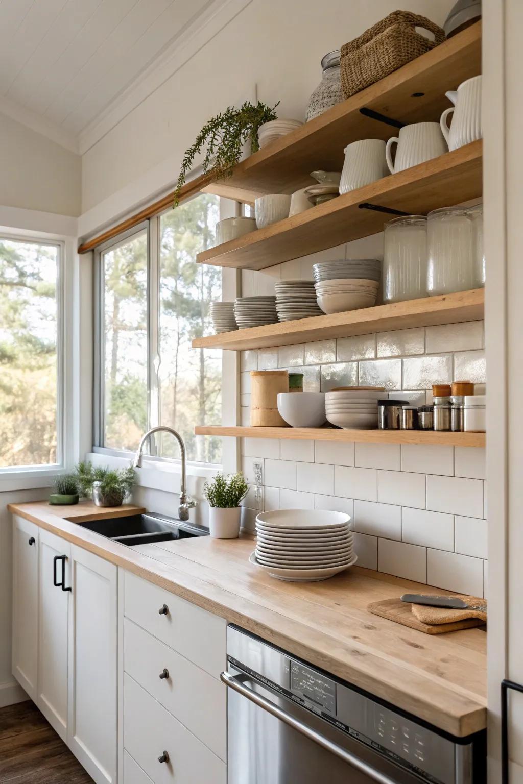 Keep your kitchen organized and stylish with versatile utility shelves. Hashtags: #UtilityShelves #KitchenStorage