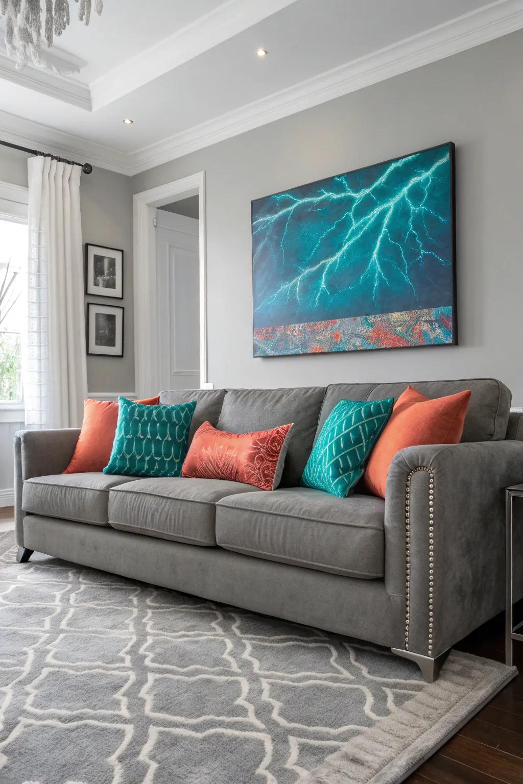 Elevate your space with the luxurious depth of a monochrome gray palette.