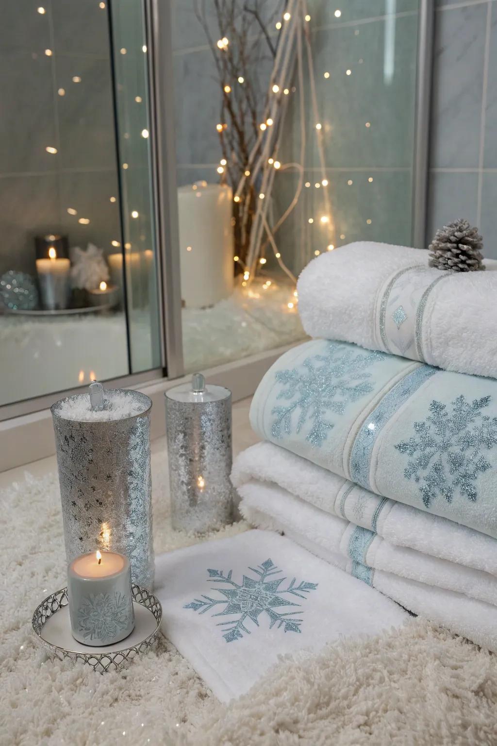 Embrace the magic of the season with a winter wonderland theme, where frosty whites and sparkling accents shine.