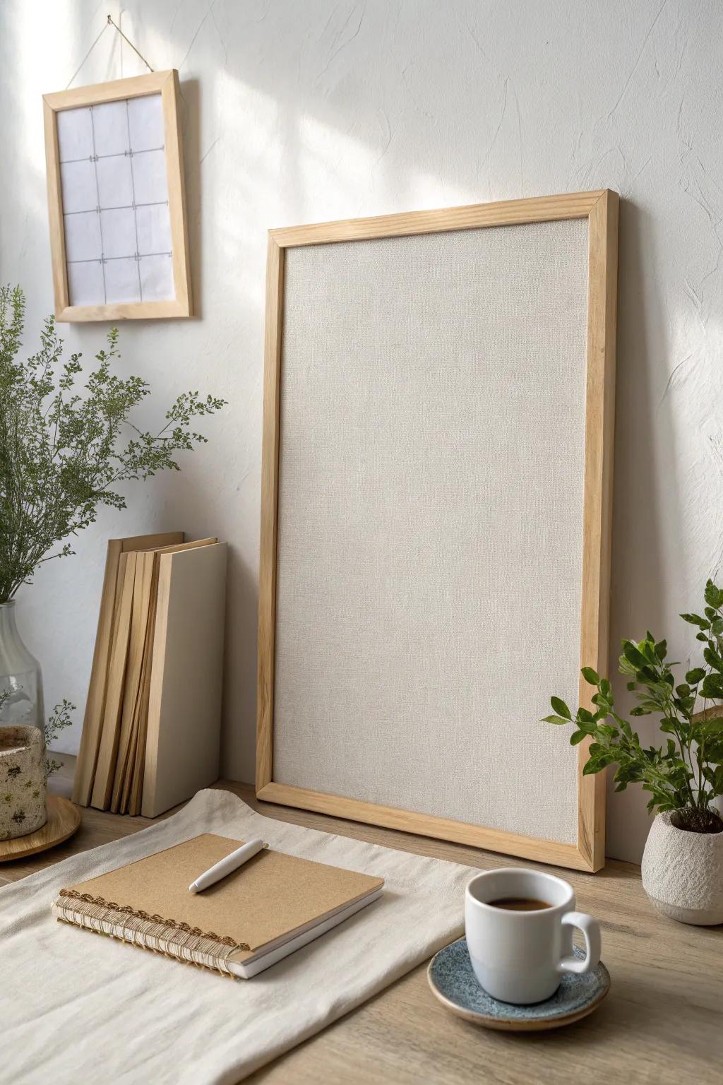 Less is more with minimalist fabric boards that offer understated elegance.