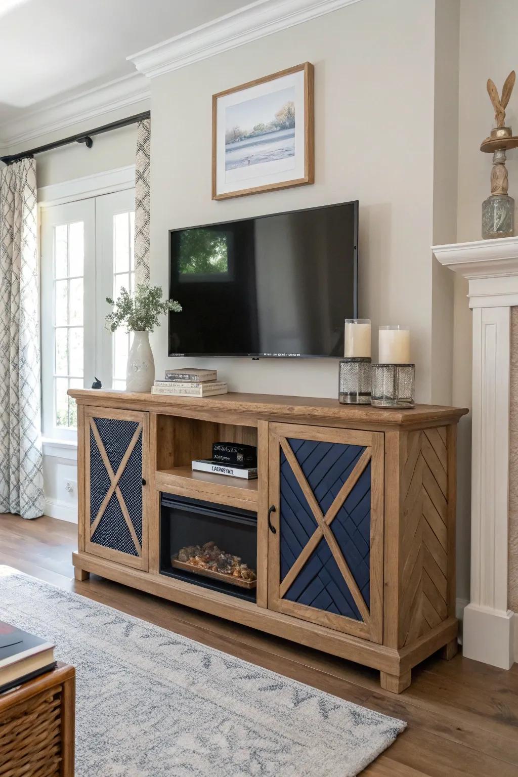 Make a bold statement with a TV stand that adds personality and character to your home.