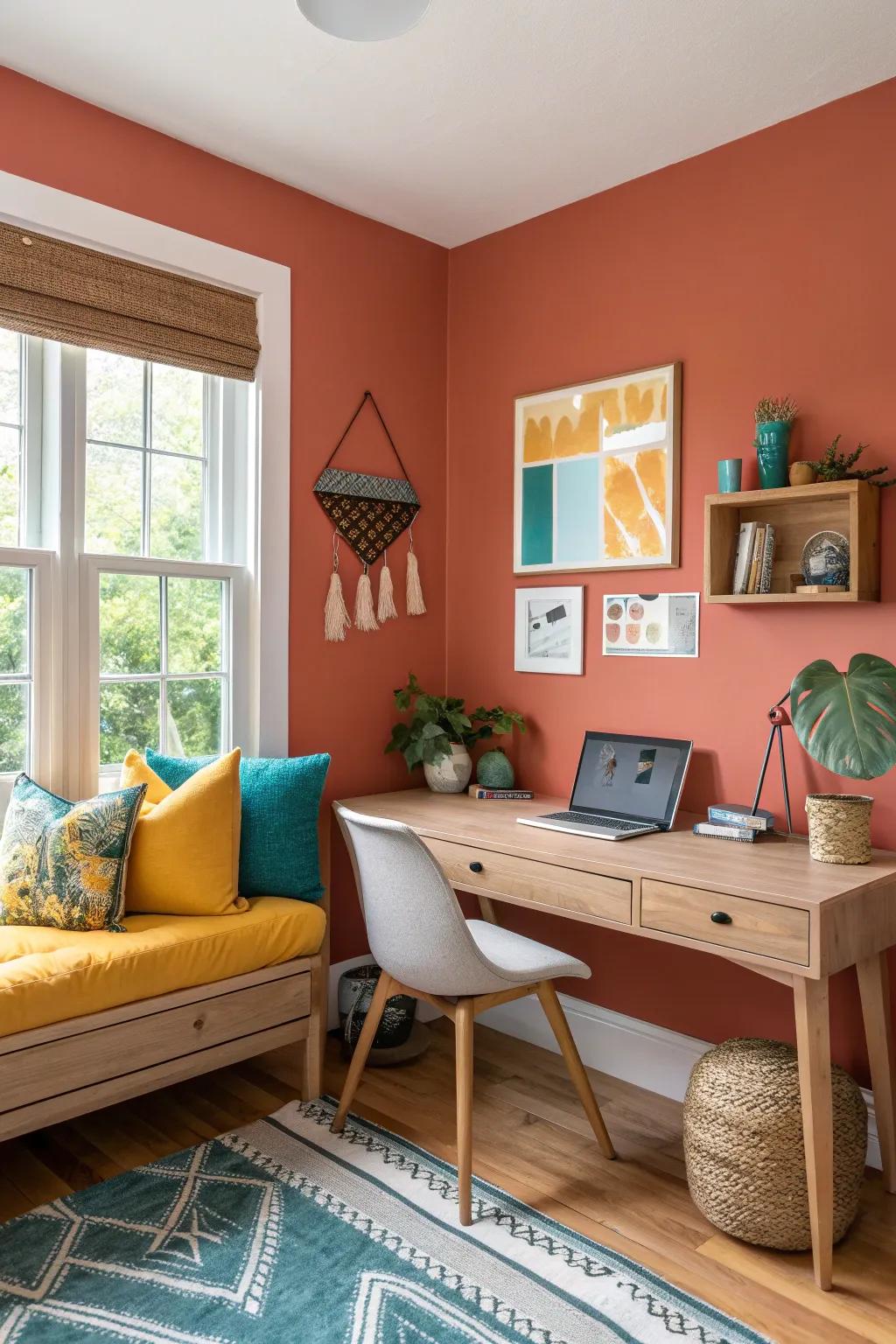 Add a splash of color to uplift your spirits and energize your workspace.