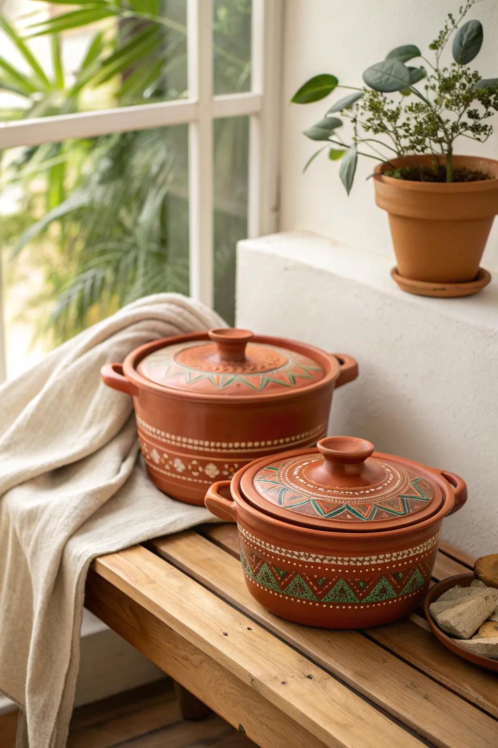 Bring a touch of natural beauty to your home with these vibrant terracotta pots.