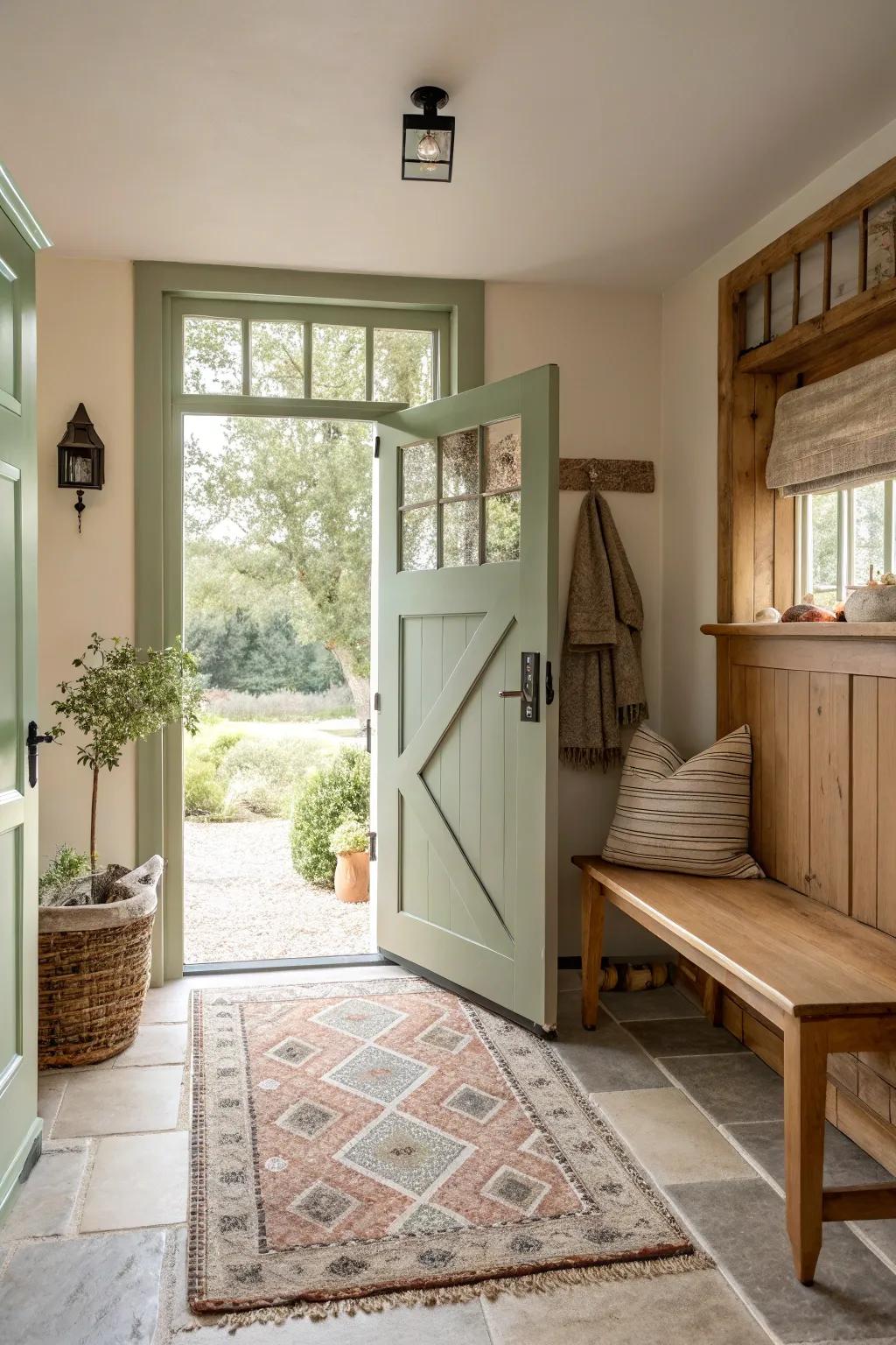 A half door adds whimsical charm and practical functionality to your entryway.