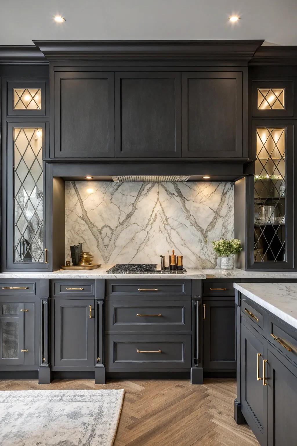 Transform your kitchen with a bold backsplash that exudes elegance and style.