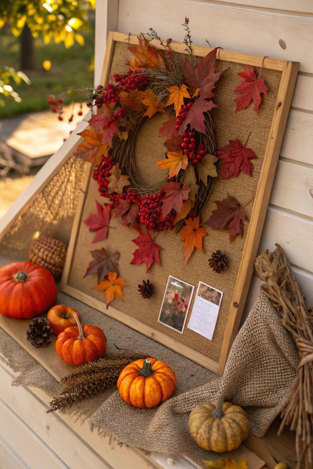 Create harmony with nature's palette in colors of orange, red, and brown.