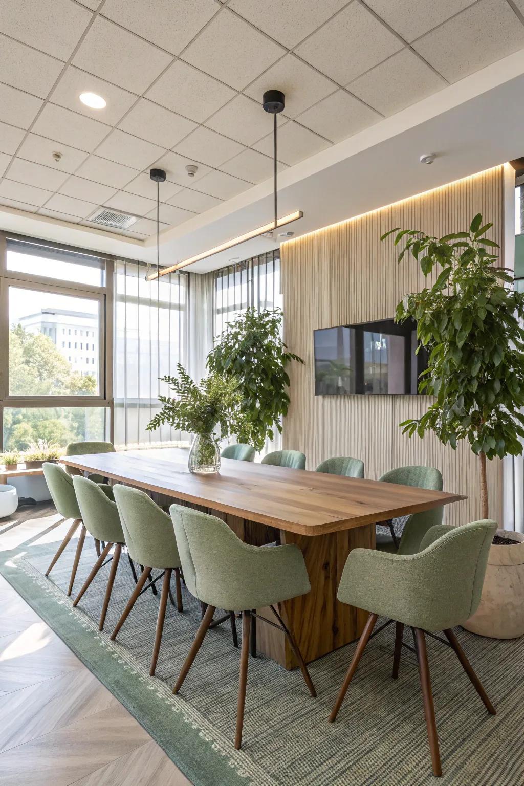 Balance professionalism and warmth in your meeting areas.