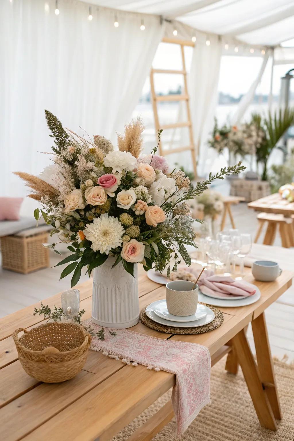 Transform your space with floral arrangements that add natural beauty and elegance. 🌺🌿 #FloralDesign #PartyElegance