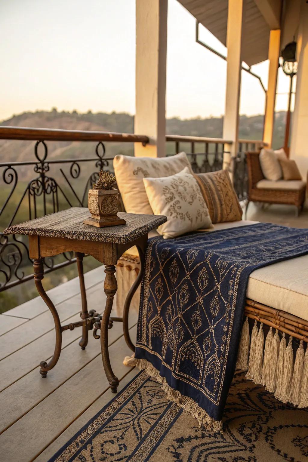 Traditional touches add depth and character to modern spaces.