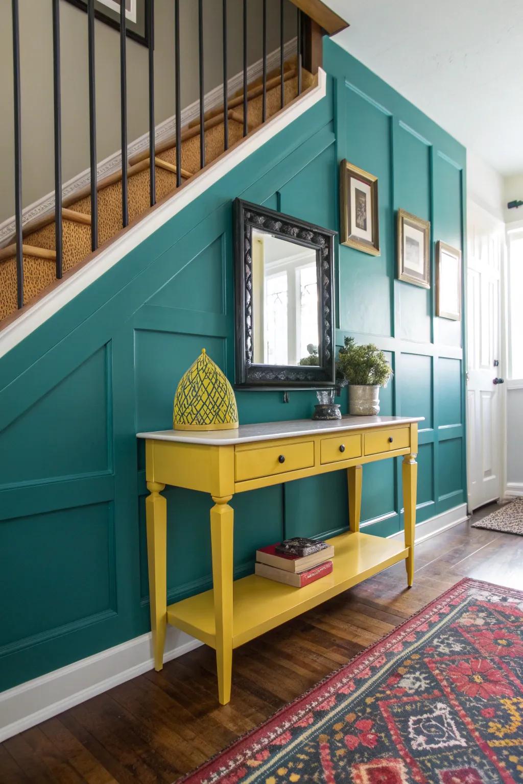 Bring elegance to your entryway with timeless wainscoting.