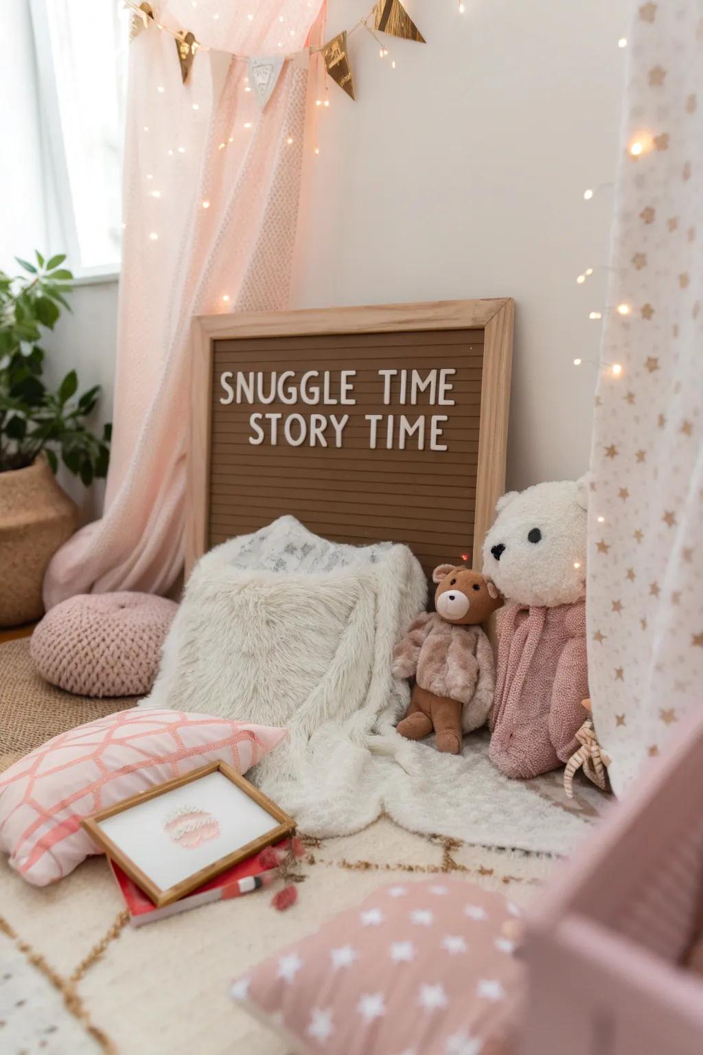Embrace the warmth and joy of snuggles and stories with this delightful saying. #SnuggleUp #StoryTime 📚