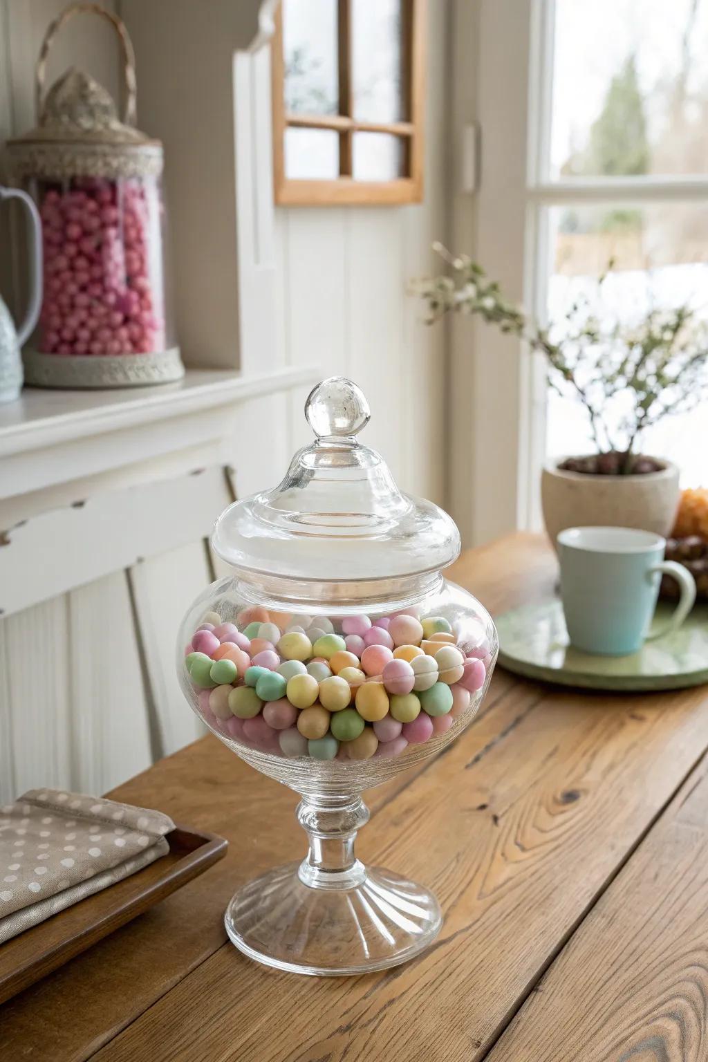 A vintage candy jar brings nostalgia and charm to your decor. 🍭🕰️ #ClassicDecor #RetroStyle