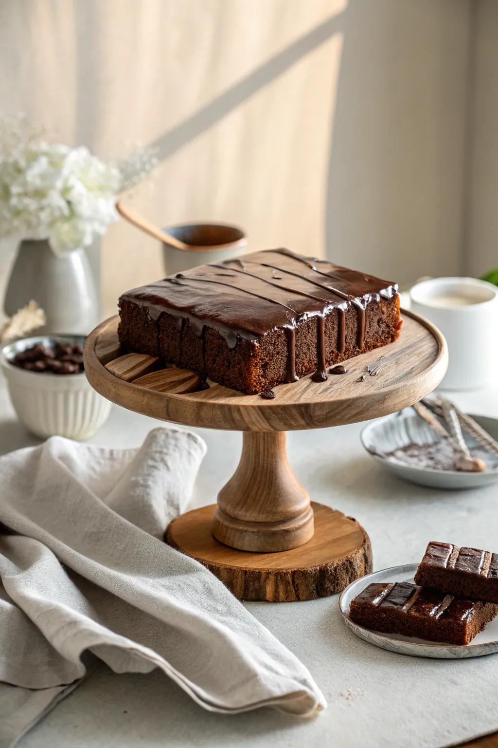 Give your cake a glamorous touch with a glossy glaze. 🥂 #GlazeGlam #ElegantDessert