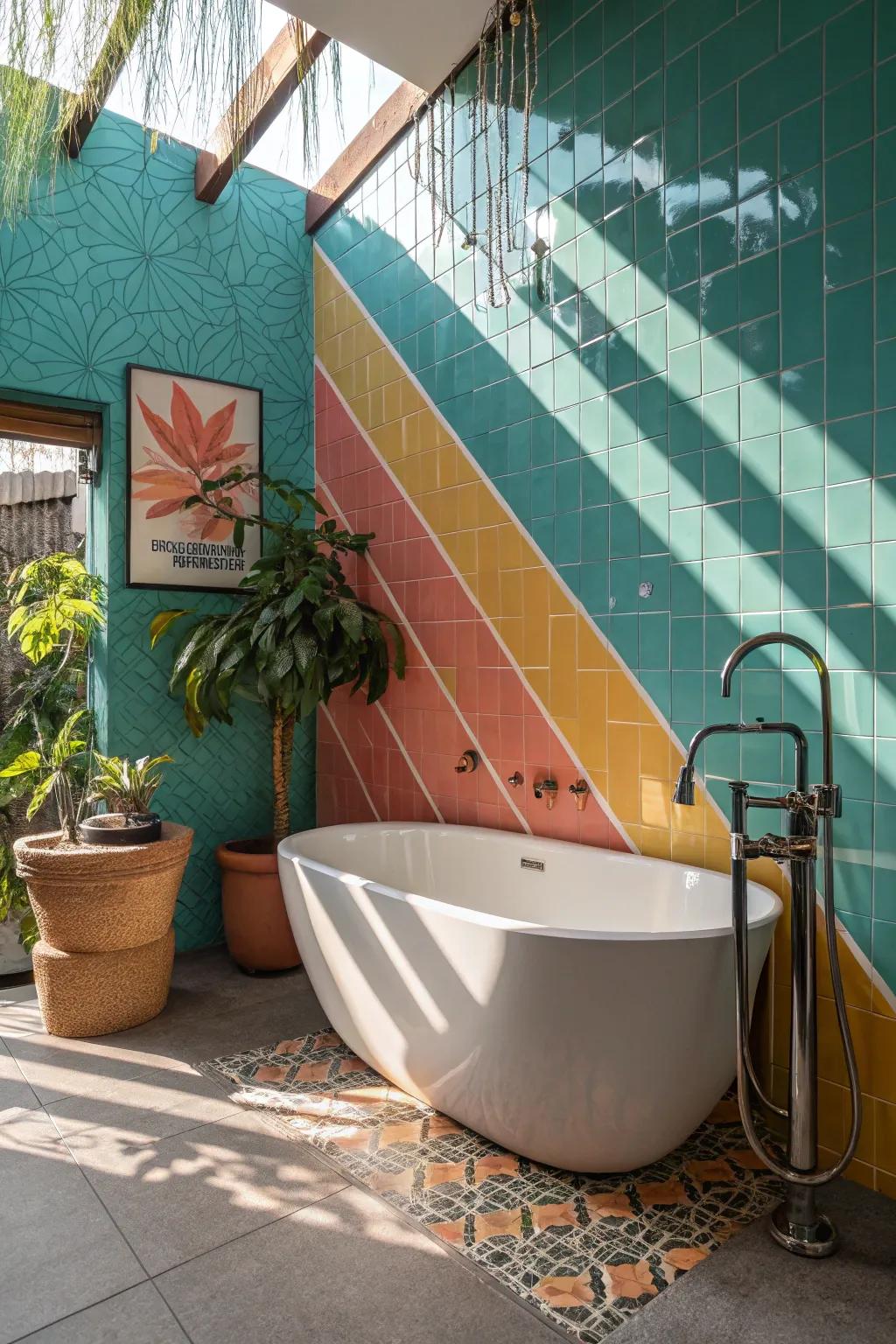 Make a statement with an artistic corner freestanding tub that serves as the centerpiece of your bathroom.