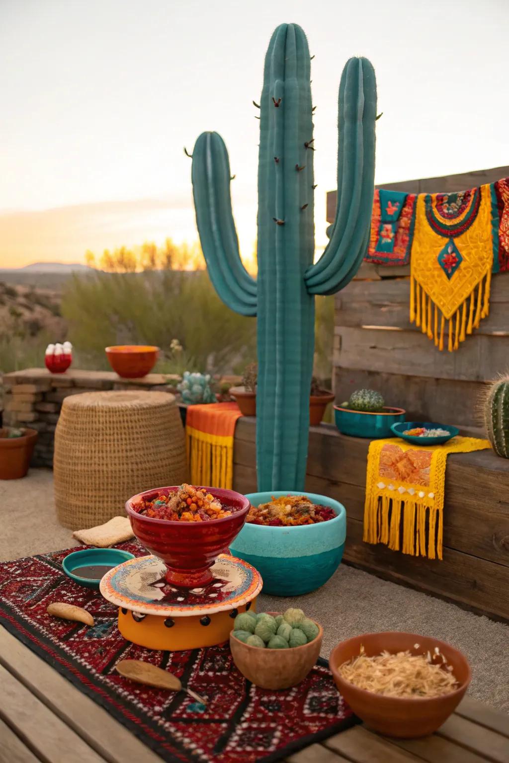 Spice up your celebration with a Southwestern fiesta, where vibrant colors and bold flavors come alive. #FiestaFun #SouthwestStyle