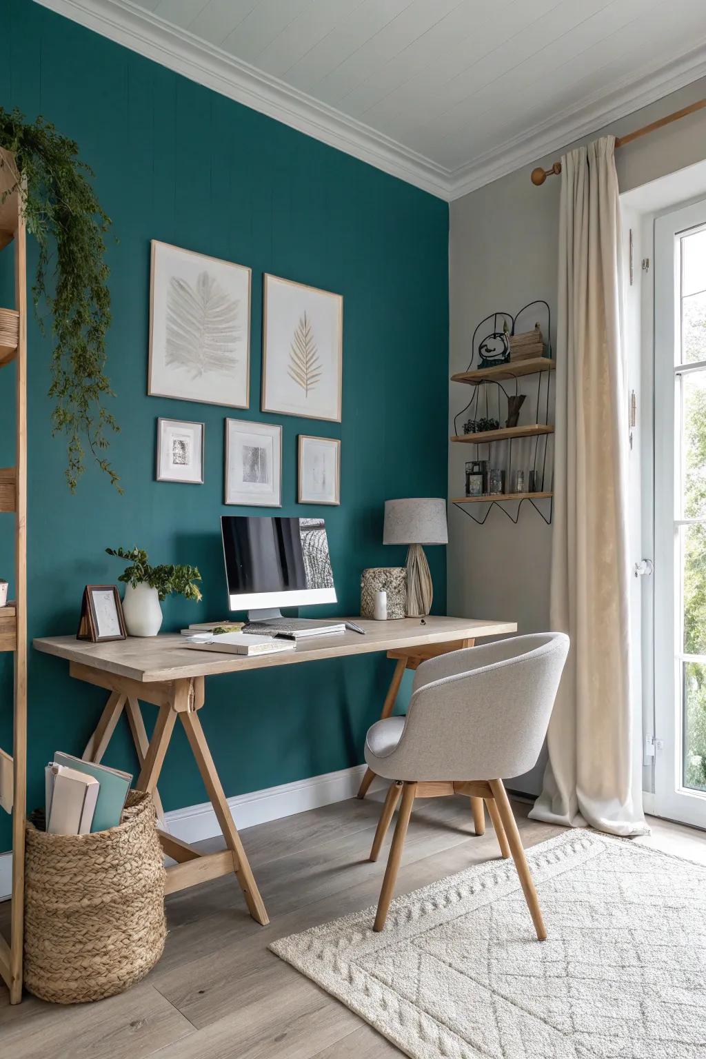 Revitalize your space with a bold accent wall that makes a lasting impression. 🎨 #AccentWall #BoldColors #RoomMakeover