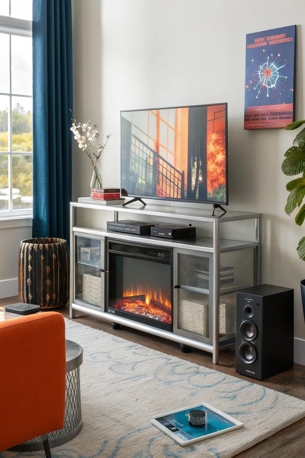 Stay connected with a tech-savvy TV stand that integrates smart features seamlessly. 📱 #SmartHome #TechDesign