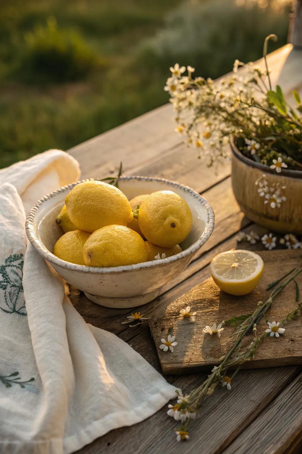 Step back in time with a vintage lemon display, bringing nostalgic charm to any space. 🍋 #VintageVibes #NostalgicDecor