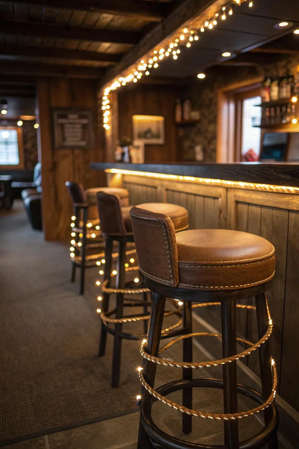 Add a quirky glow with rope lighting that highlights your favorite spots.