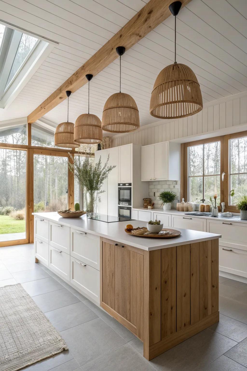 Illuminate with stylish pendant lights. 💡 #LightingDesign #KitchenStyle