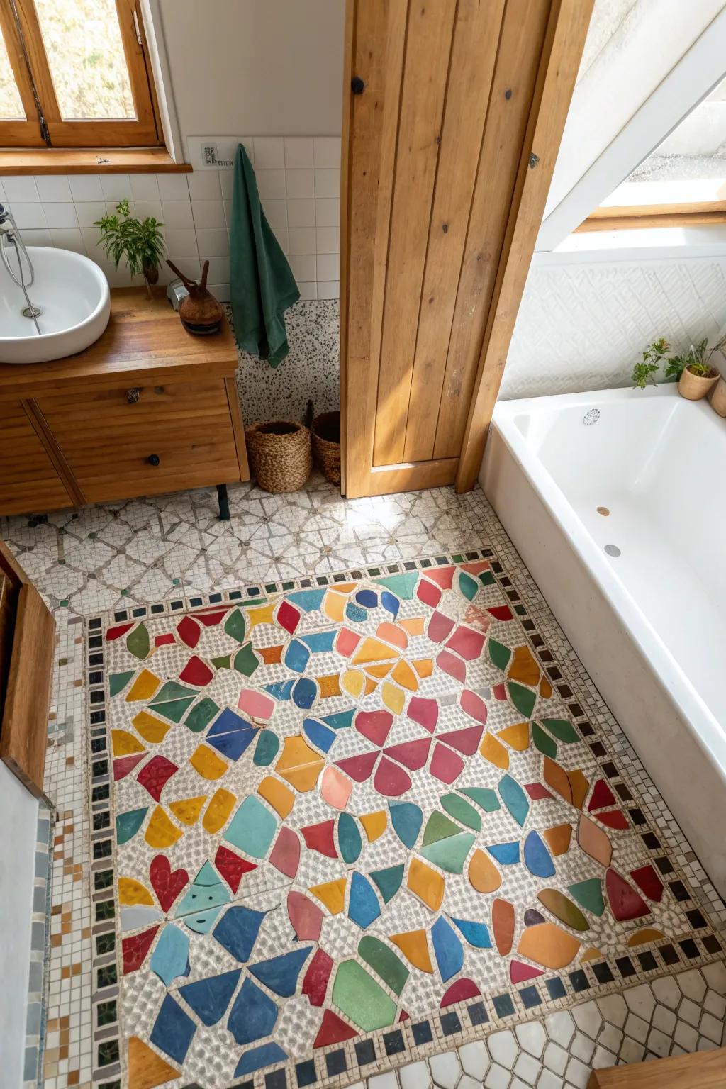 Vibrant mosaics energize your space, making every day a colorful adventure.