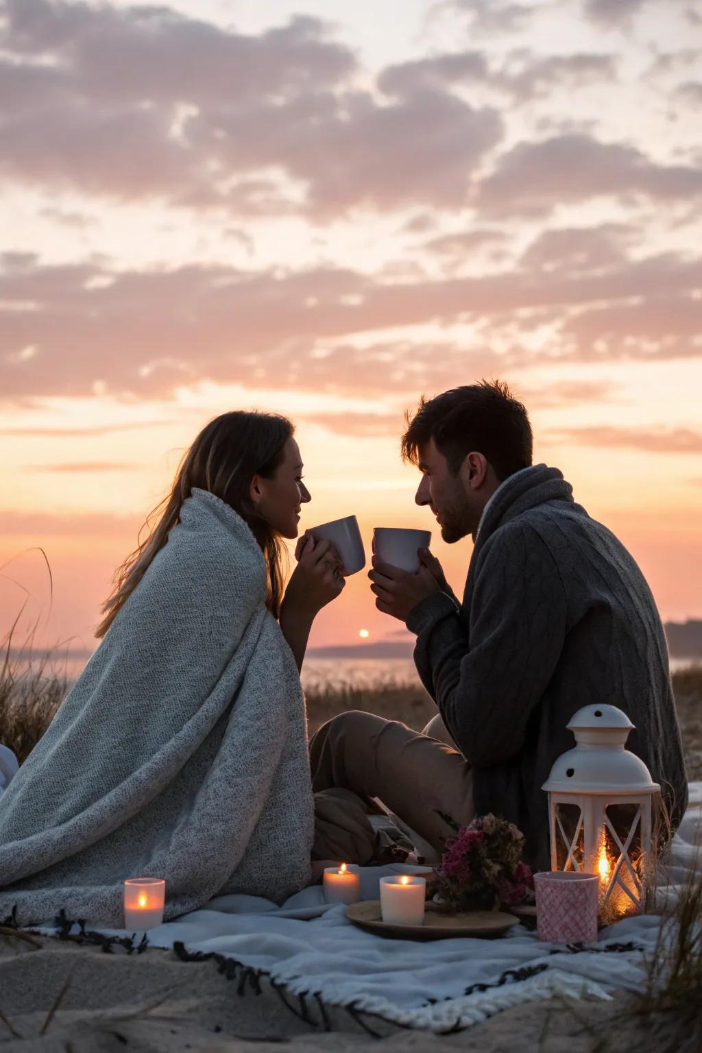 Embrace the new day with the warmth of the rising sun and the promise of another year together. 🌅 #SunriseMoments #LoveInTheMorning