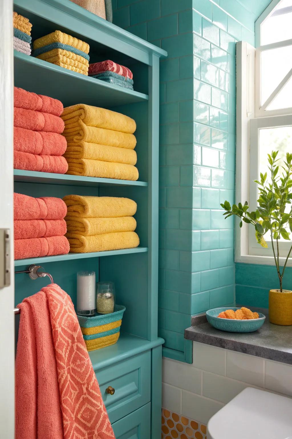 Open shelves offer both functionality and a sense of spaciousness. 🌿