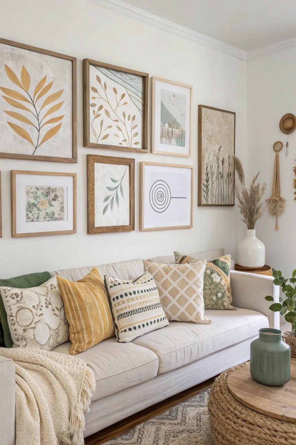 Breathe new life into old frames with creative upcycling for eye-catching wall art. 🎨 #WallDecor #UpcycledArt