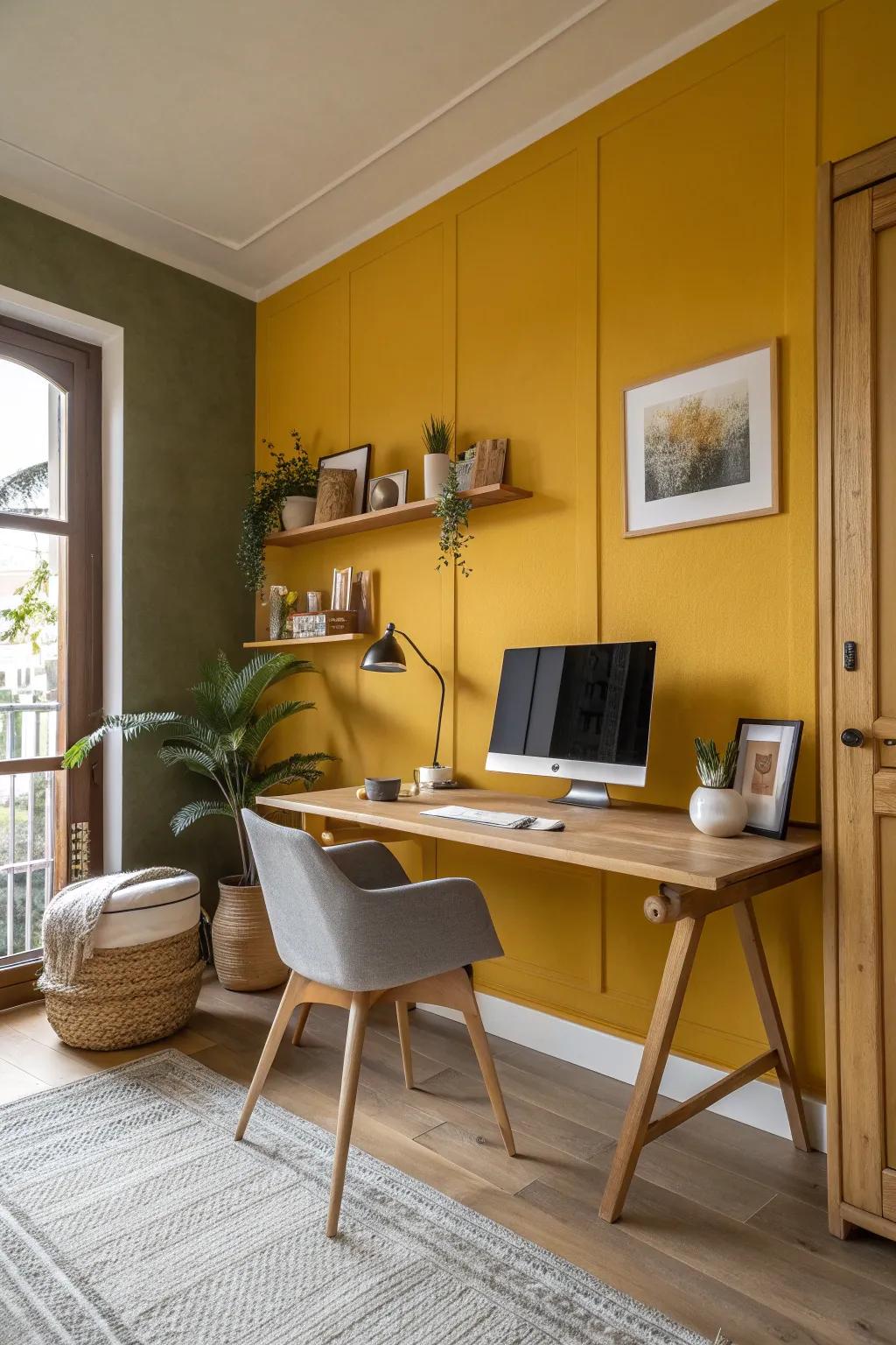 Make a statement with a bold accent wall, transforming your space with a splash of color. 🌟 #AccentWall #HomeDecor