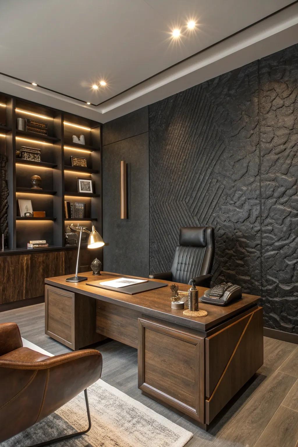 Make a statement with a stunning feature wall in your office.