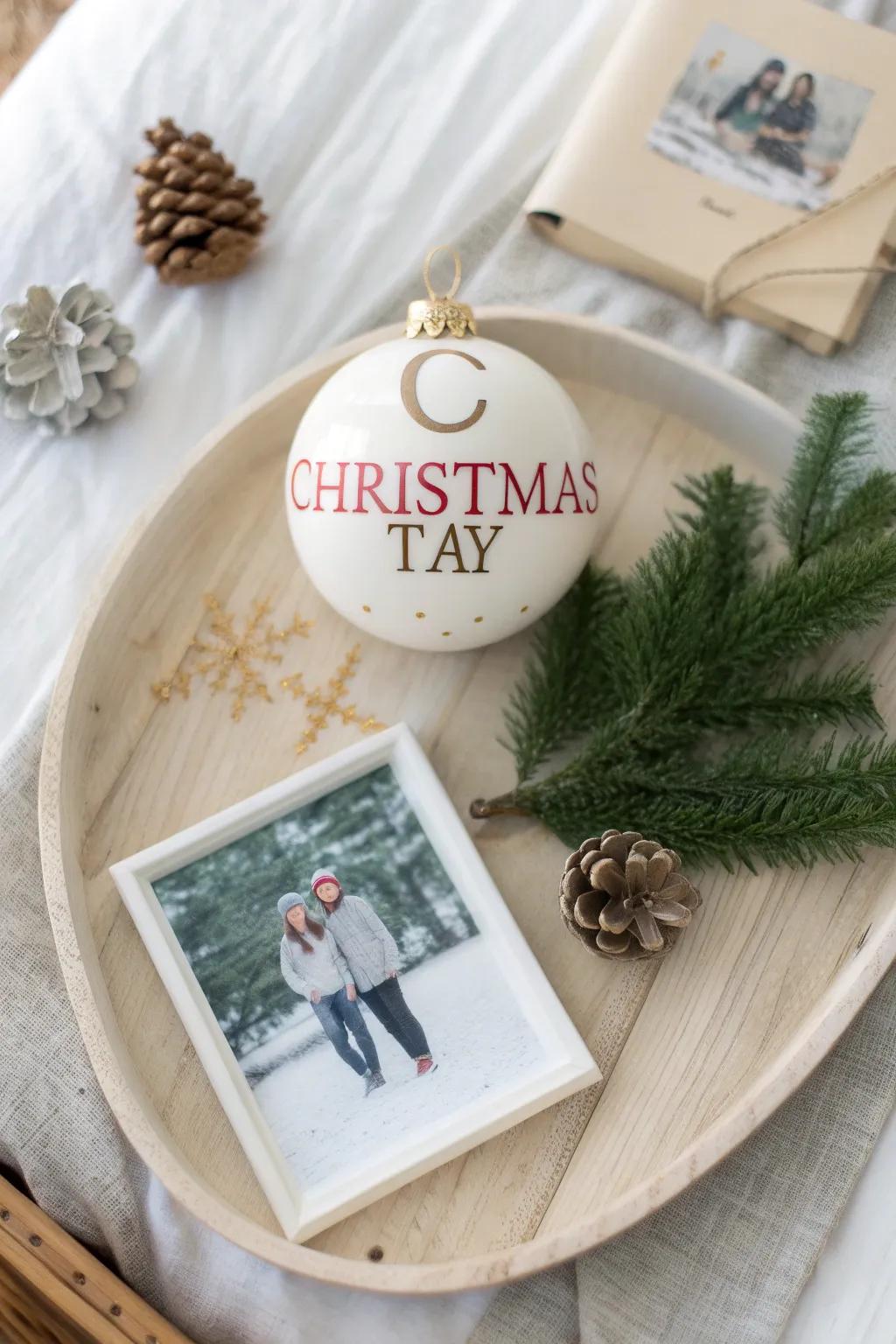 Make it personal with custom touches that tell your holiday story. #PersonalizedDecor #HolidayMagic 🎁
