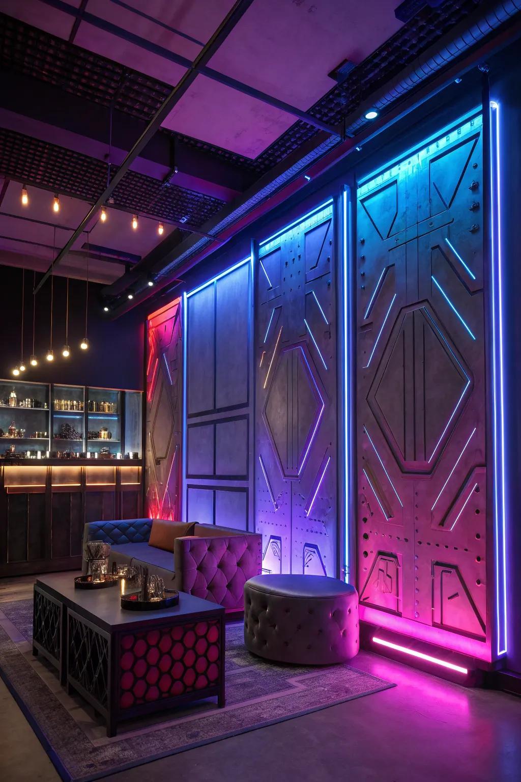 Customizable wall panels let you change your decor as often as your mood. 🎨 #DynamicDesign #ColorPlay