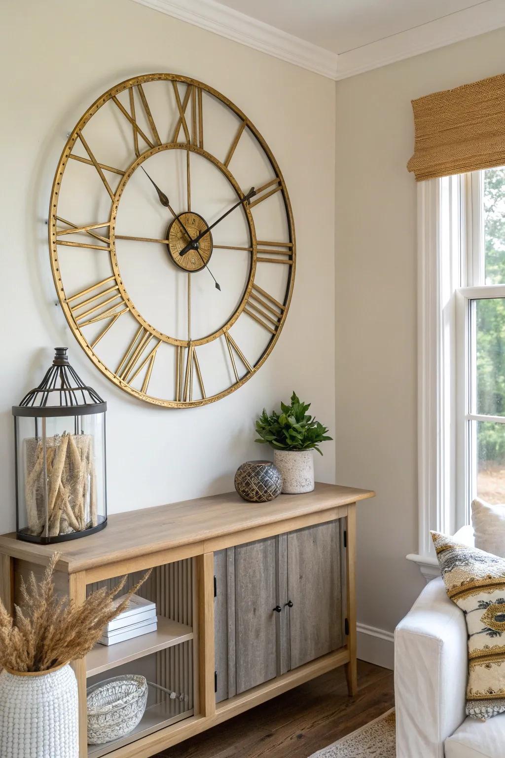 Make time stylish with a statement clock that echoes the elegance of the 1920s.