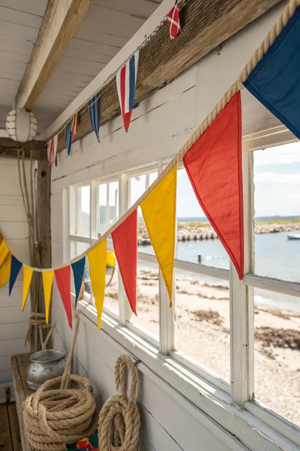 Celebrate maritime heritage with vibrant nautical signal flags. 🚩🌊 #NauticalStyle #HomeDecor