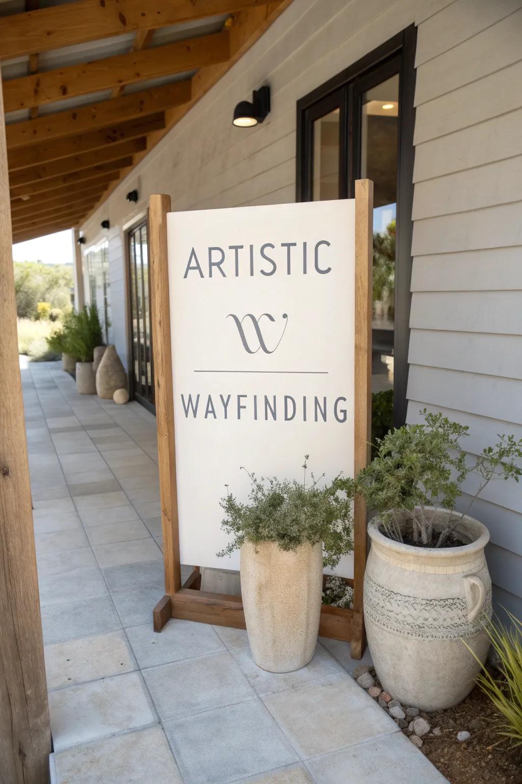Guide your guests with creative and artistic wayfinding that combines function with flair.