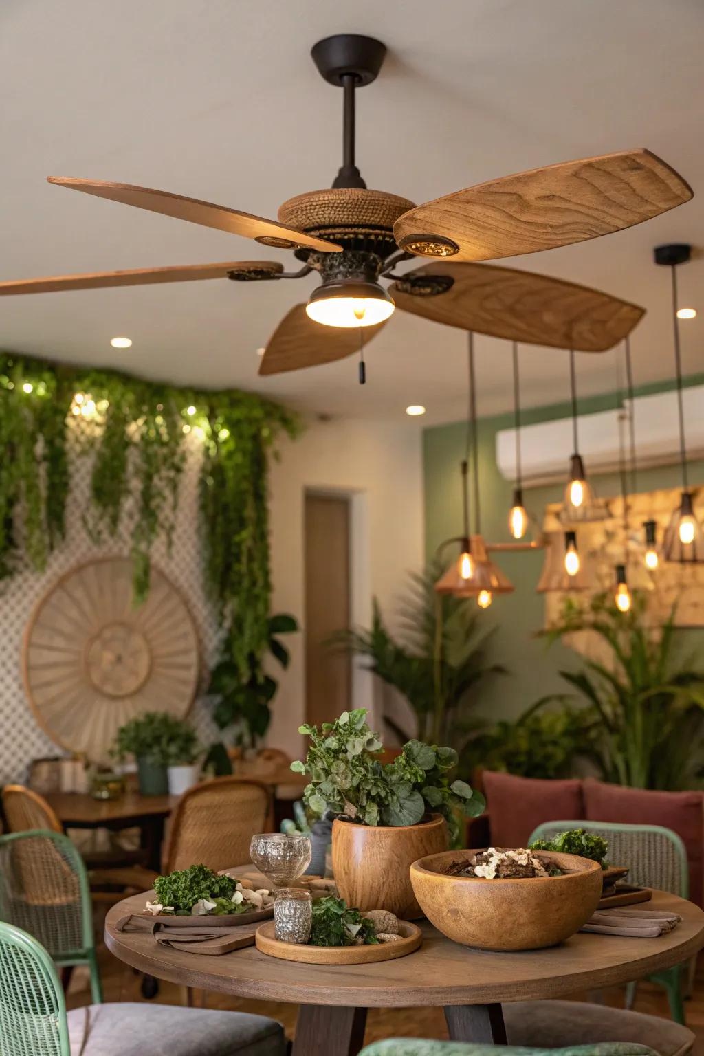 Sustainable style: Choose an eco-friendly ceiling fan that complements your green lifestyle.