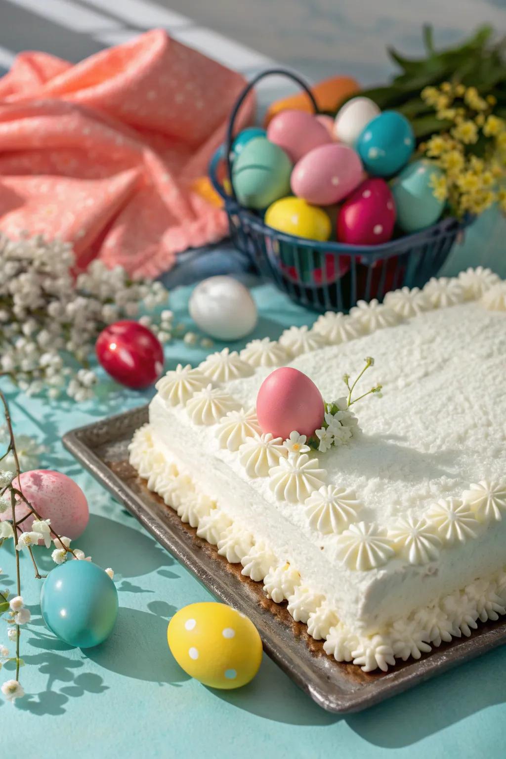 Capture the innocence of spring with a lamb's wool icing effect.