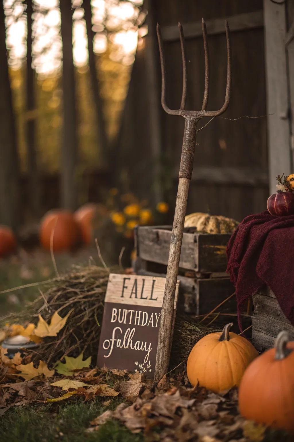 Bring history to life with a vintage harvest-themed birthday board.