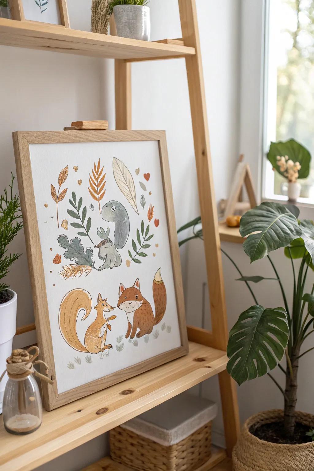 Bring a touch of whimsy with adorable woodland creatures on your whiteboard.