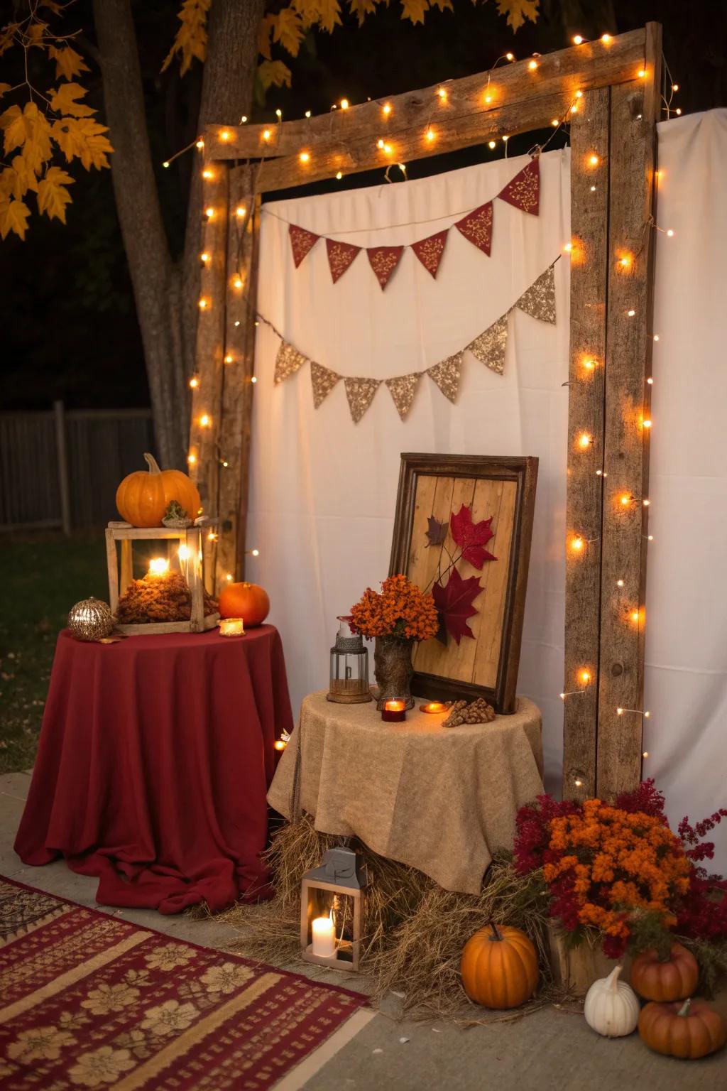 A DIY photo booth with themed props creates lasting memories and plenty of laughs. 📸 #PhotoBoothFun #Memories