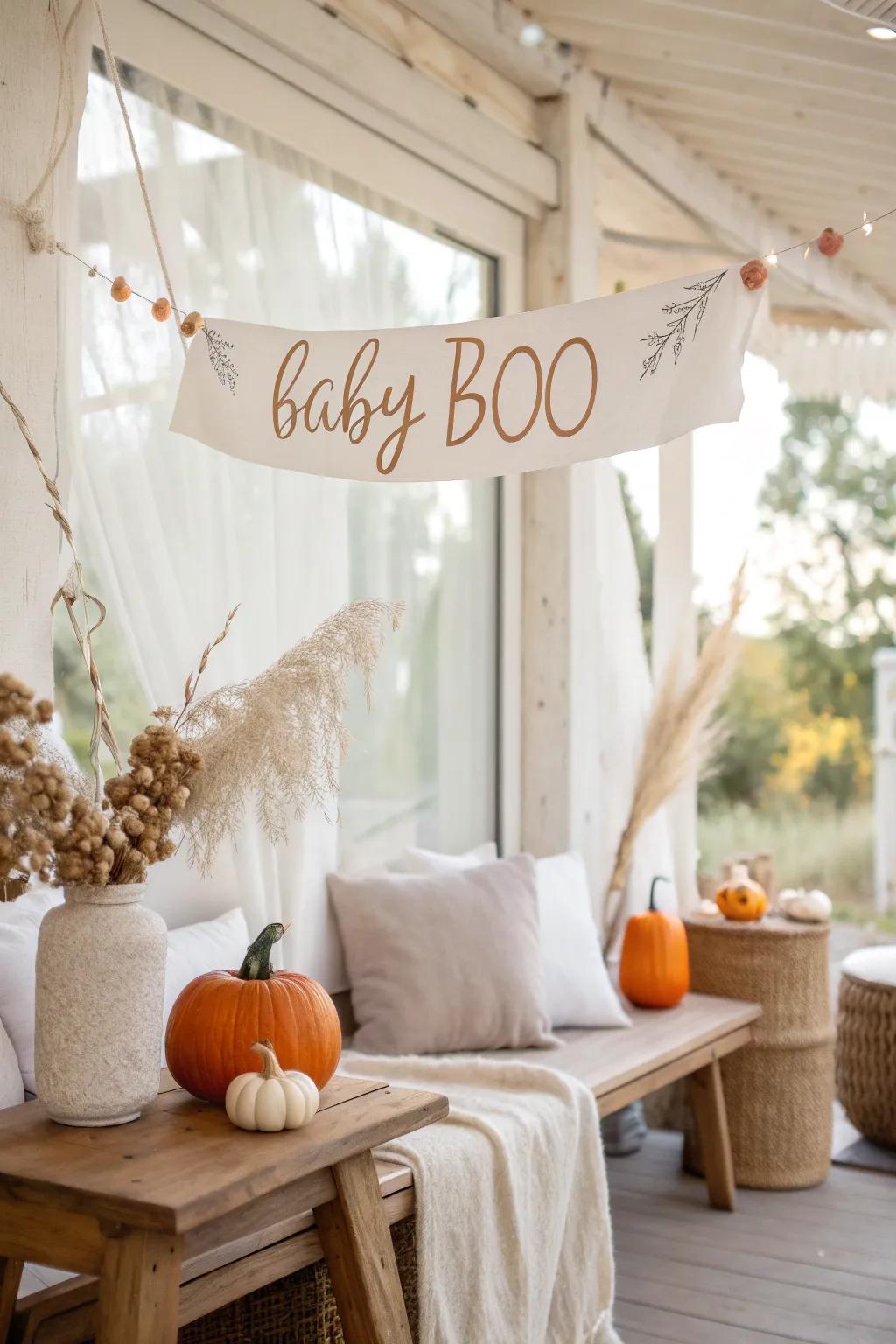 Celebrate your little boo with a charming banner that's the perfect Halloween touch.