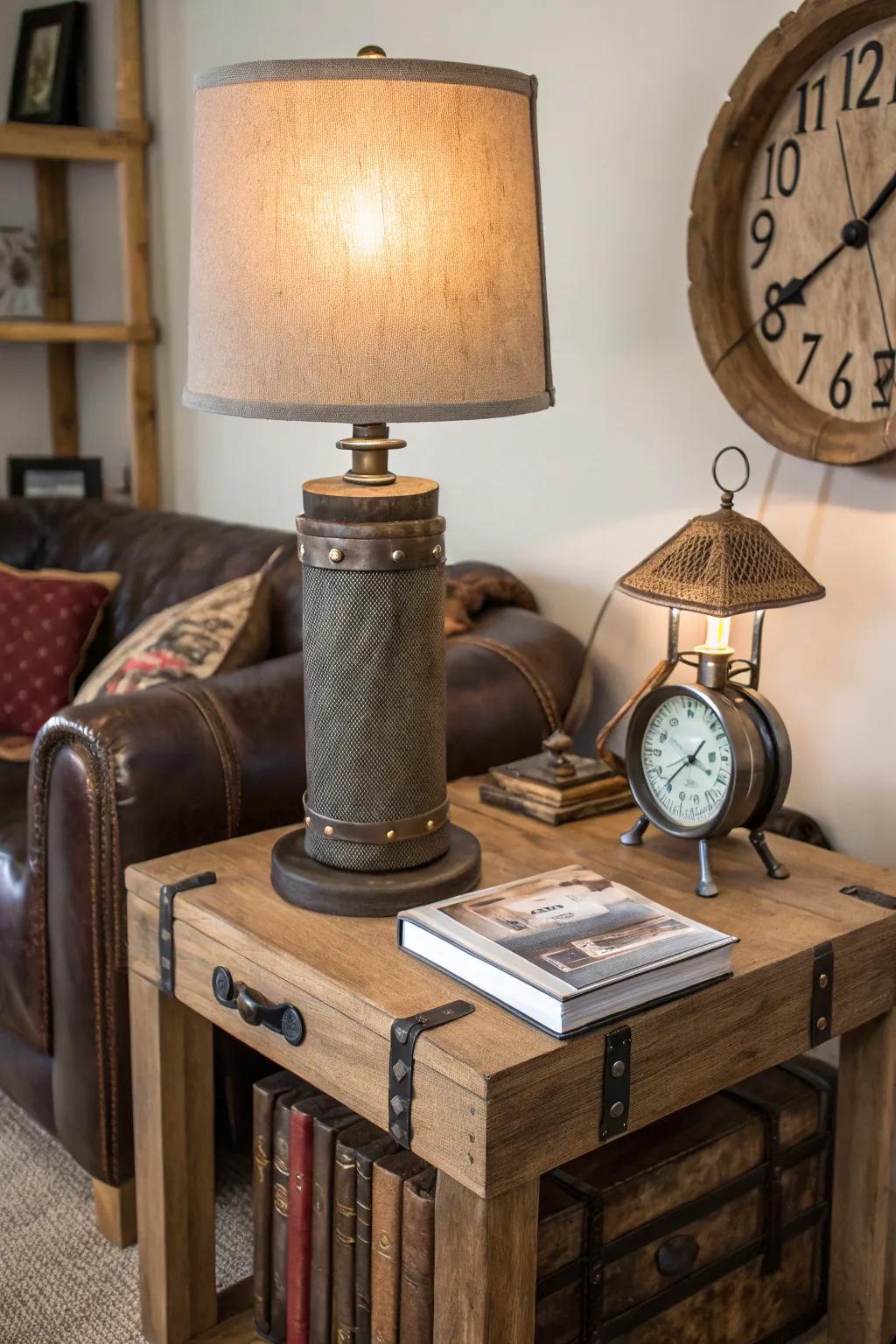 Relax in style with mood lamps that provide a soothing ambiance.