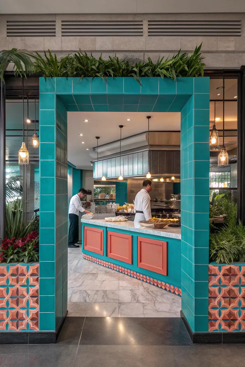 Connect with guests easily through a pass through offering a chef's perspective. #ChefView #SocialKitchen