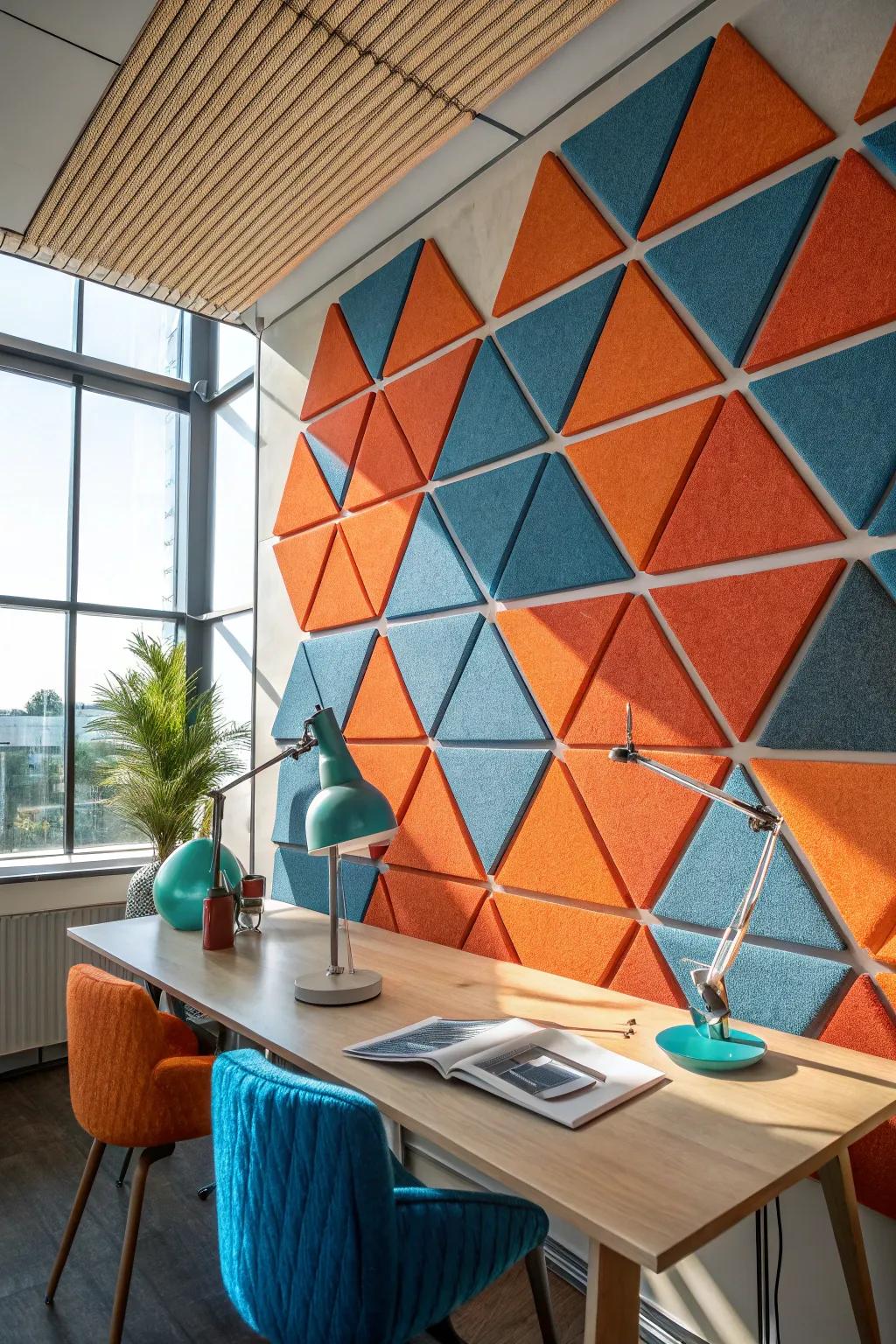 Acoustic panels reduce noise and enhance focus in open spaces.