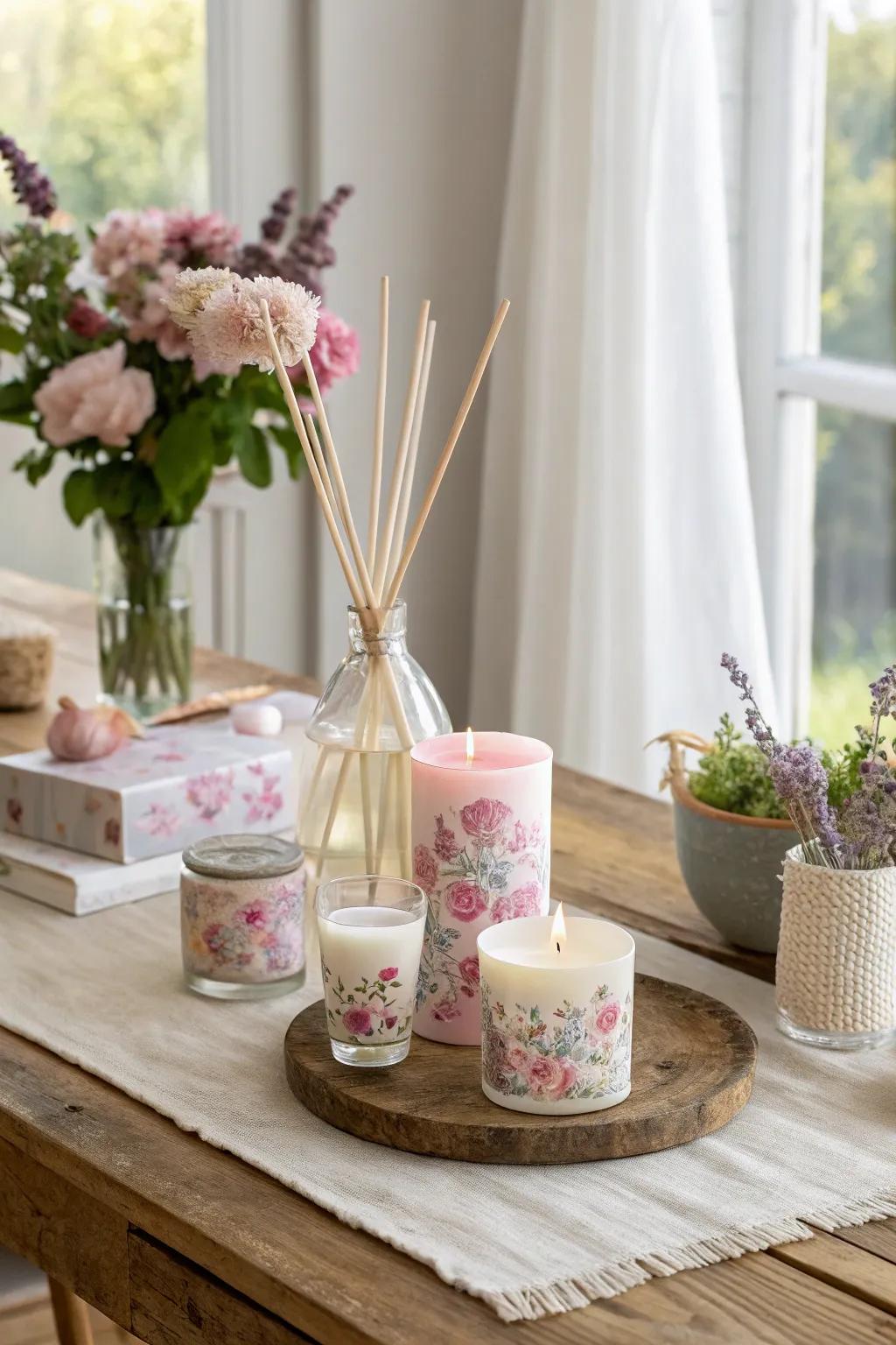 Embrace the freshness of spring with scents that fill your home with floral delight.